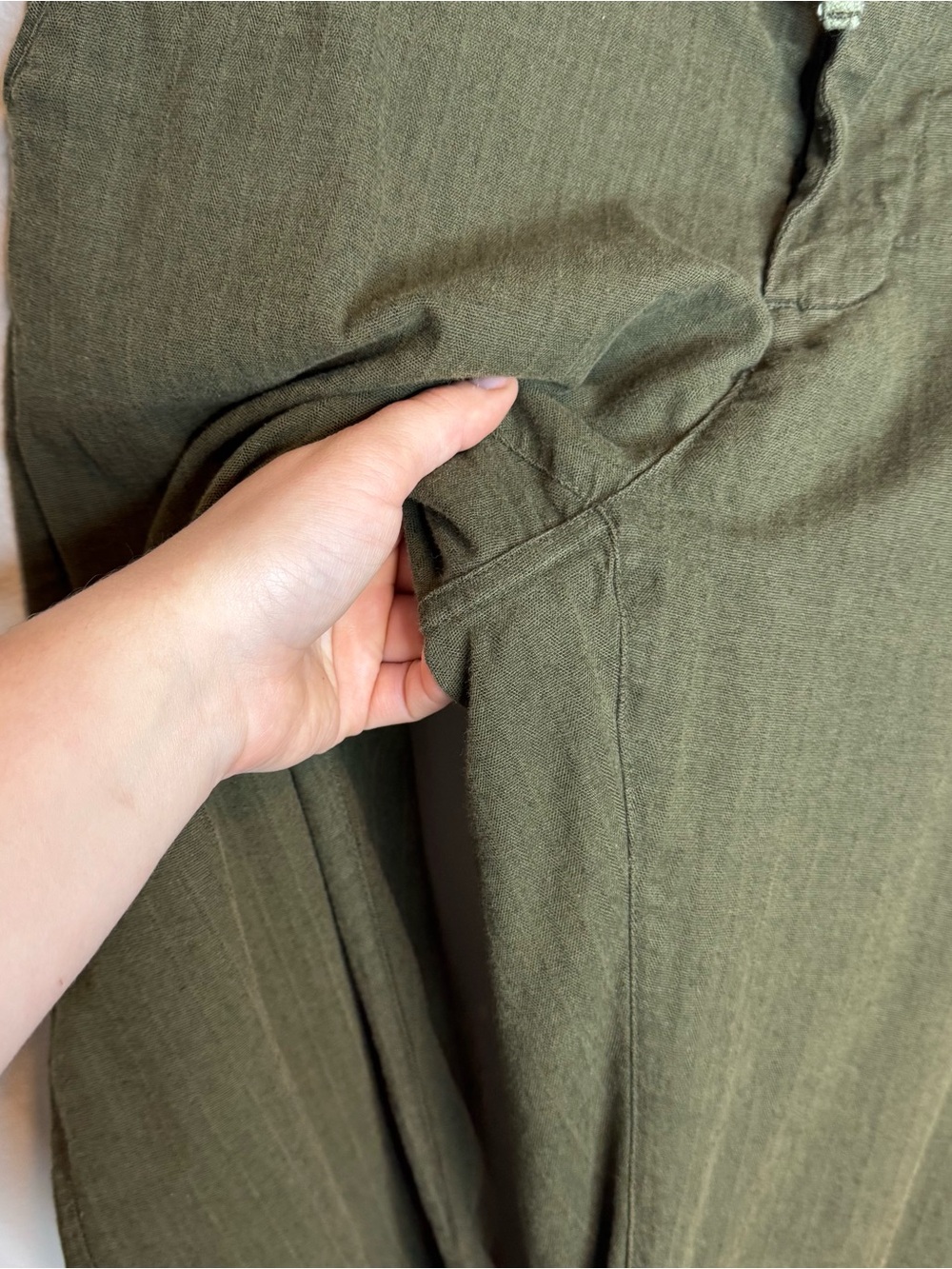 Bridge and Burn Olive Drawstring Chino Lounge Pants Green 30 - Picture 6 of 11